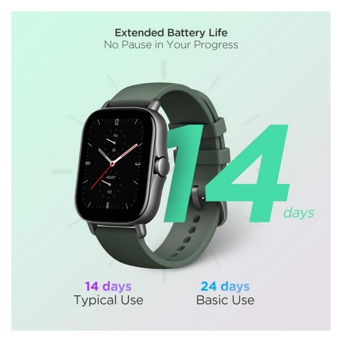 Smartwatch Amazfit GTS 2e 1,65" AMOLED 246 mAh grün