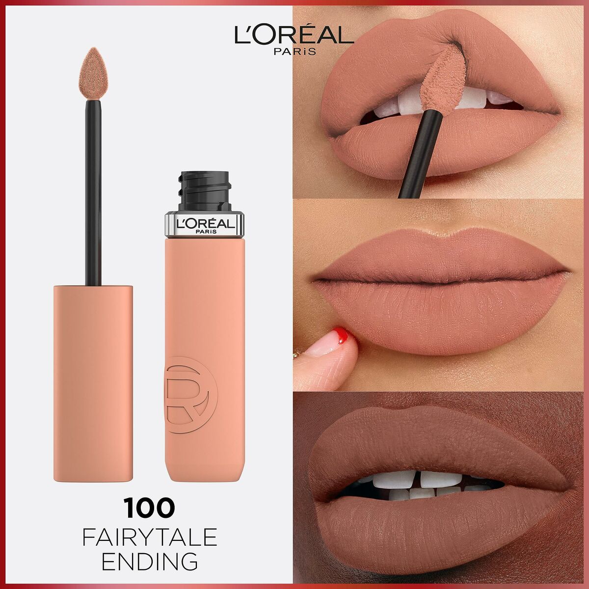 Lipgloss L'Oreal Make Up Infaillible Matte Resistance Fairy Tale Ending Nº 100 (1 Stück)