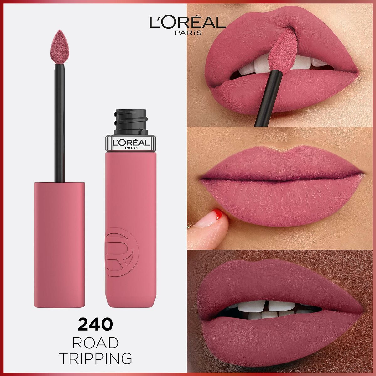 Lipgloss L'Oreal Make Up Infaillible Matte Resistance Road Tripping Nº 240 (1 Stück)