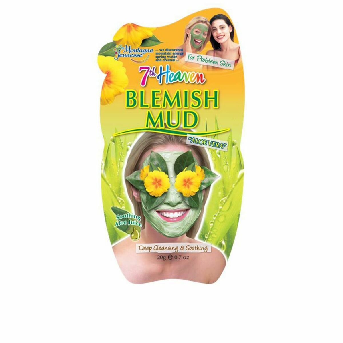 Beruhigende Maske 7th Heaven Mud Aloe Vera (20 gr)