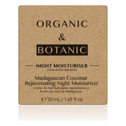 Nachtcreme Madagascan Coconut Organic & Botanic OBMCNM 50 ml