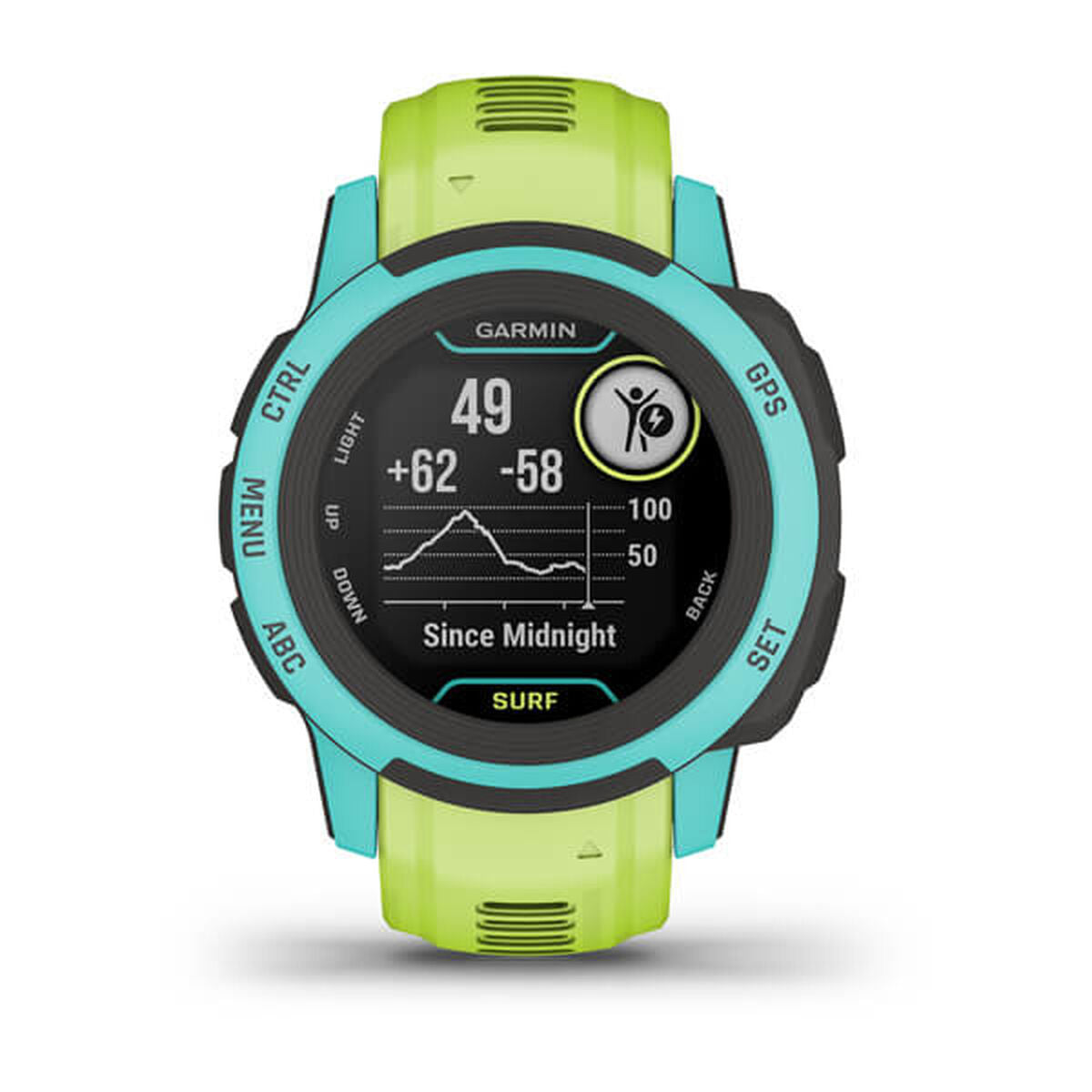 Smartwatch GARMIN Instinct 2S Surf Edition Neongrün 0,79" grün 1,3" 40 mm