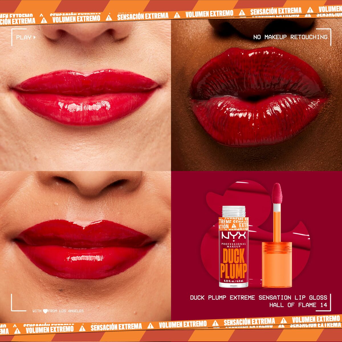 Lippgloss NYX Duck Plump Hall of flame 6,8 ml