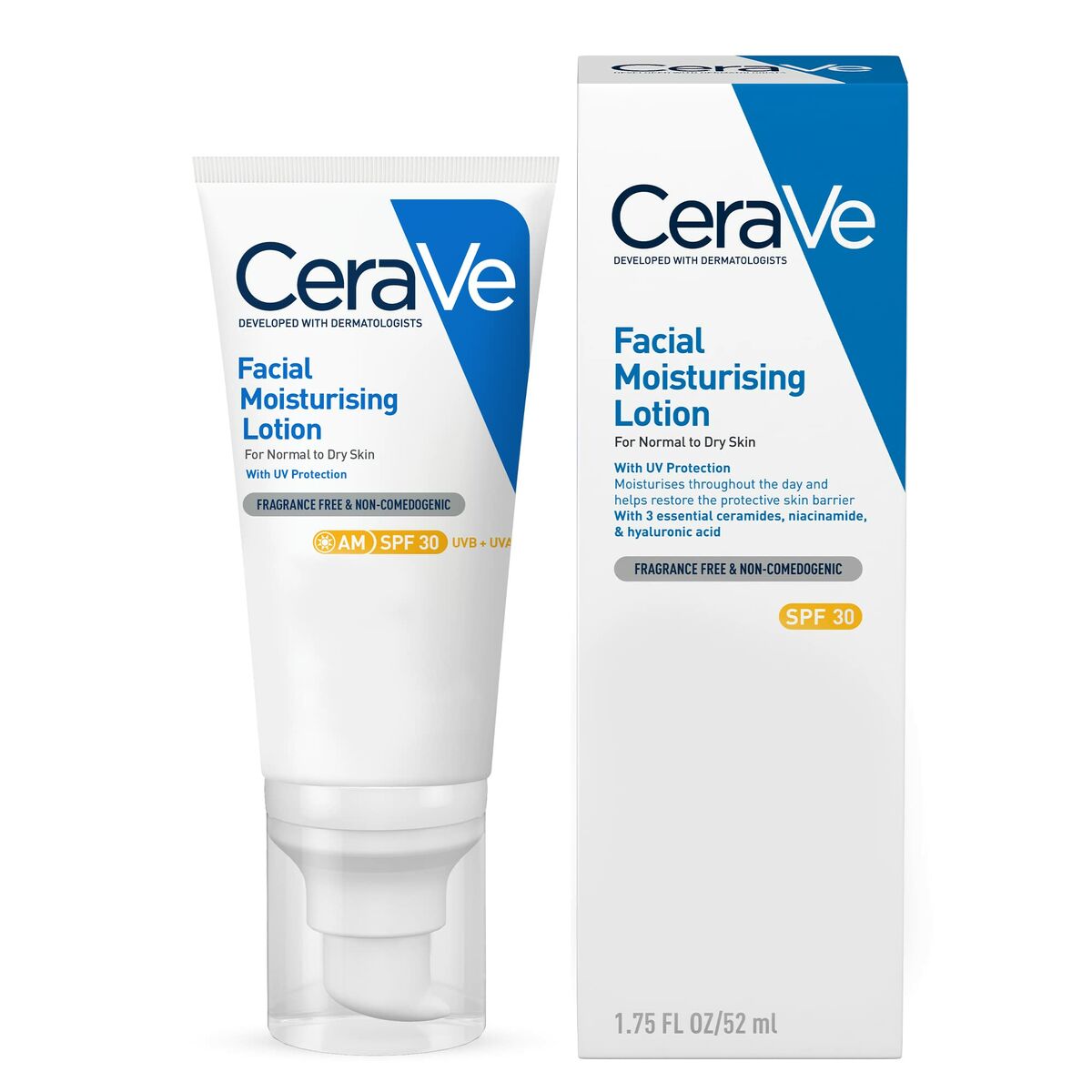 Feuchtigkeitsspendende Gesichtslotion CeraVe Spf 30 52 ml