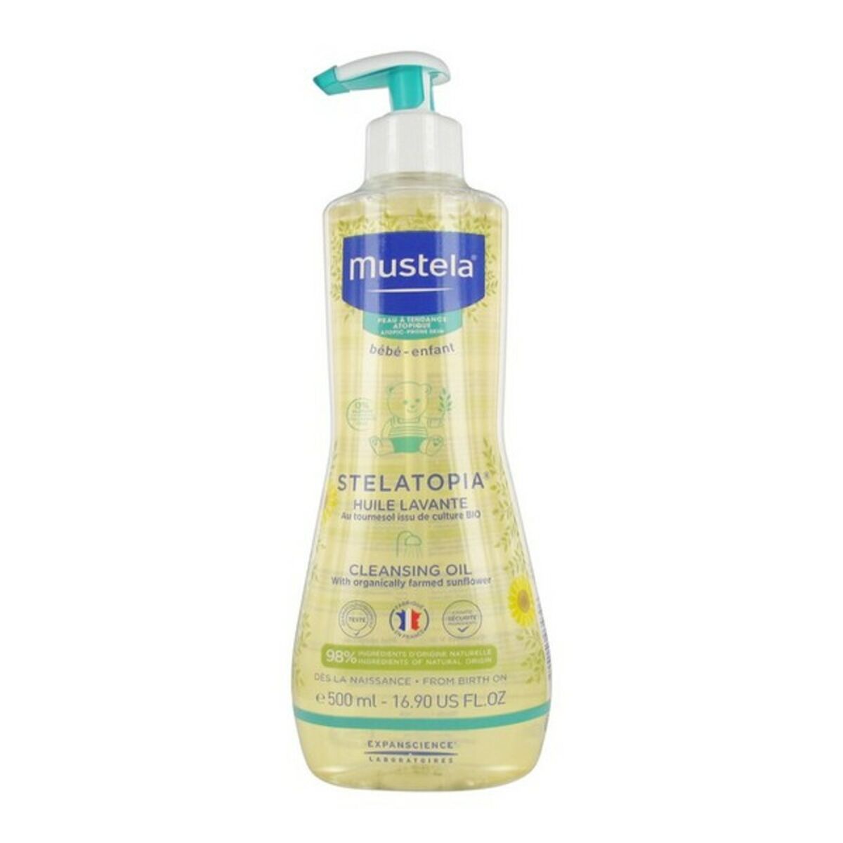 Badegel Stelatopia Mustela LE4306 (500 ml) 500 ml (Hypoallergen) (Feuchtigkeitsspendend) (Beruhigend)