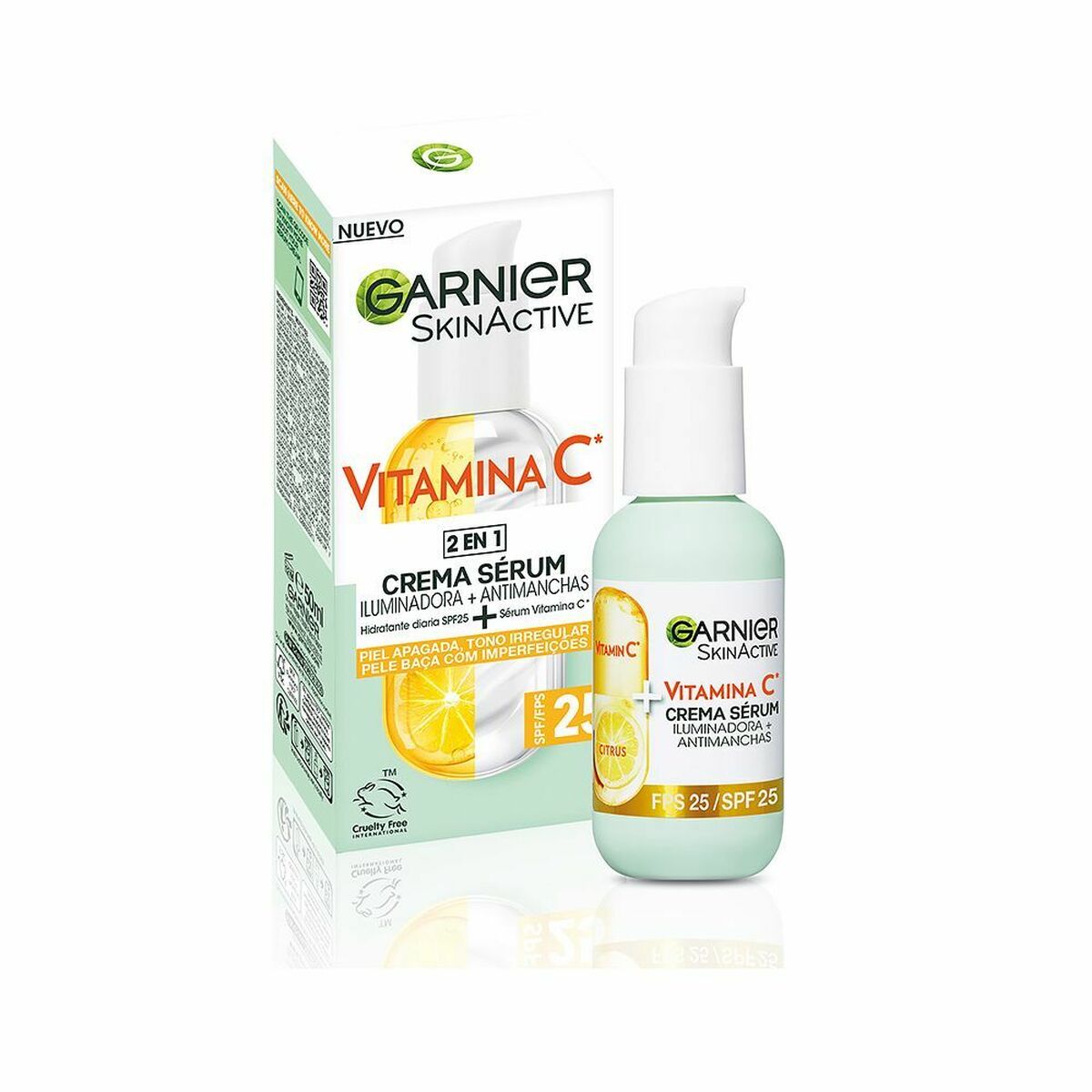 Creme + Serum Garnier Skinactive Vitamina C Spf 25 50 ml