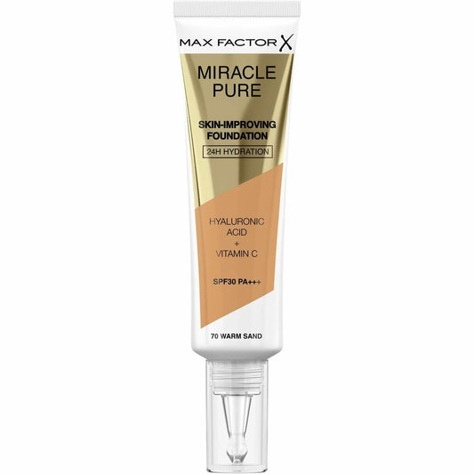 Fluid Makeup Basis Max Factor Miracle Pure Spf 30 Nº 70-warm sand 30 ml