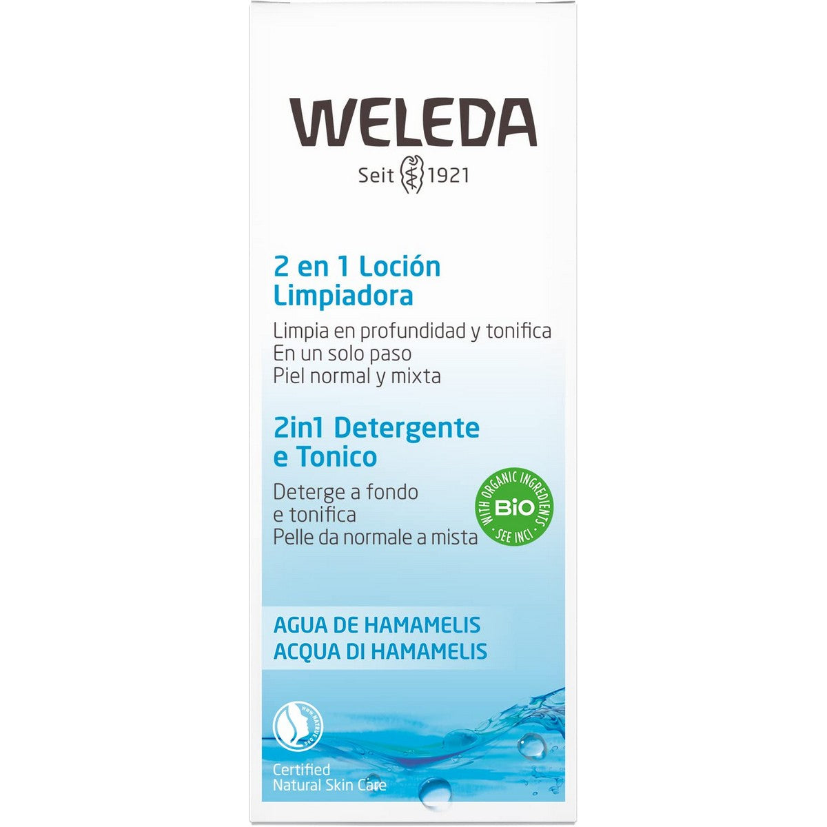 Gesichtslotion Weleda Agua De Hamamelis 2-in-1 Reiniger 100 ml