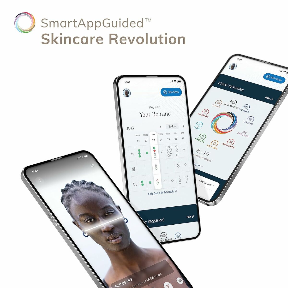 Anti-Aging-Augenmassagegerät Geske SmartAppGuided 6 in 1