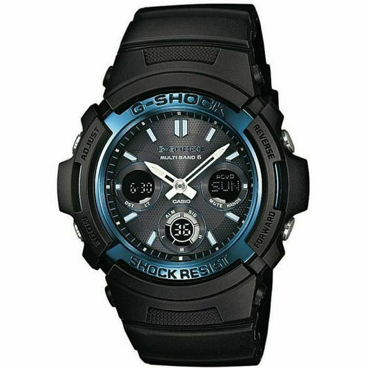 Herrenuhr Casio AWG-M100A-1AER Blau Schwarz (Ø 52 mm)