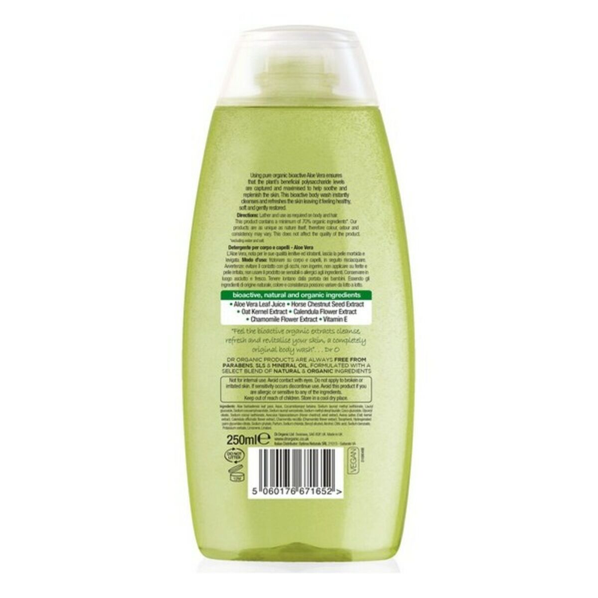 Aloe Vera Feuchtigkeitsbad Gel Bioactive Organic Dr.Organic DR00109 250 ml