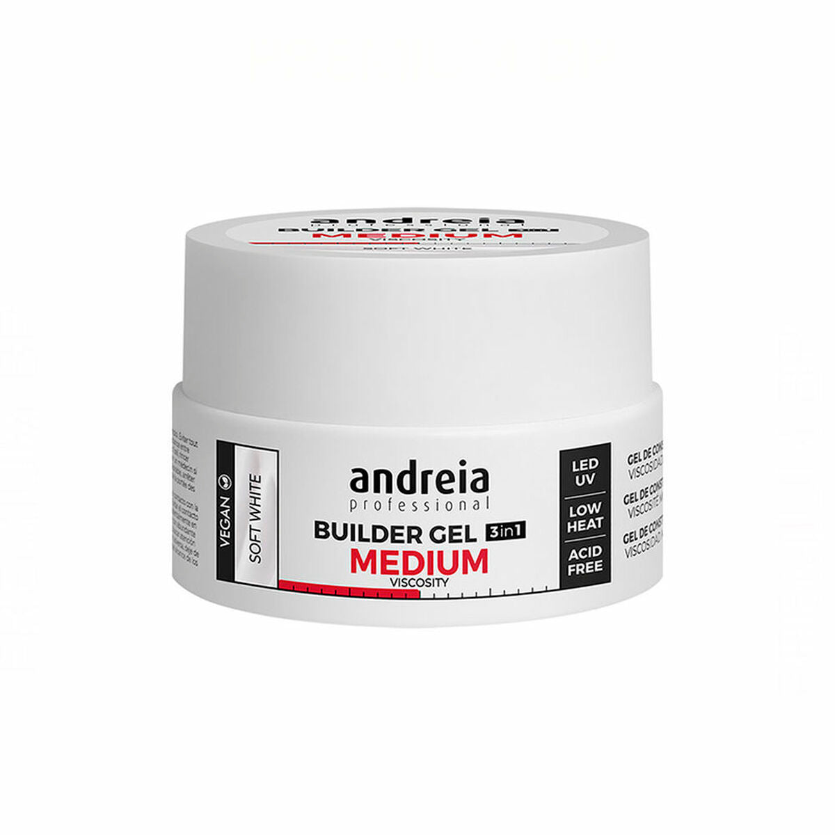 Gel-Nagellack Medium Viscosity Andreia Professional Builder Weiß (22 g)