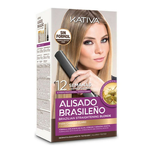 Friseurset für Brasilianische Haarglättung Kativa Pro Blonde (6 pcs)