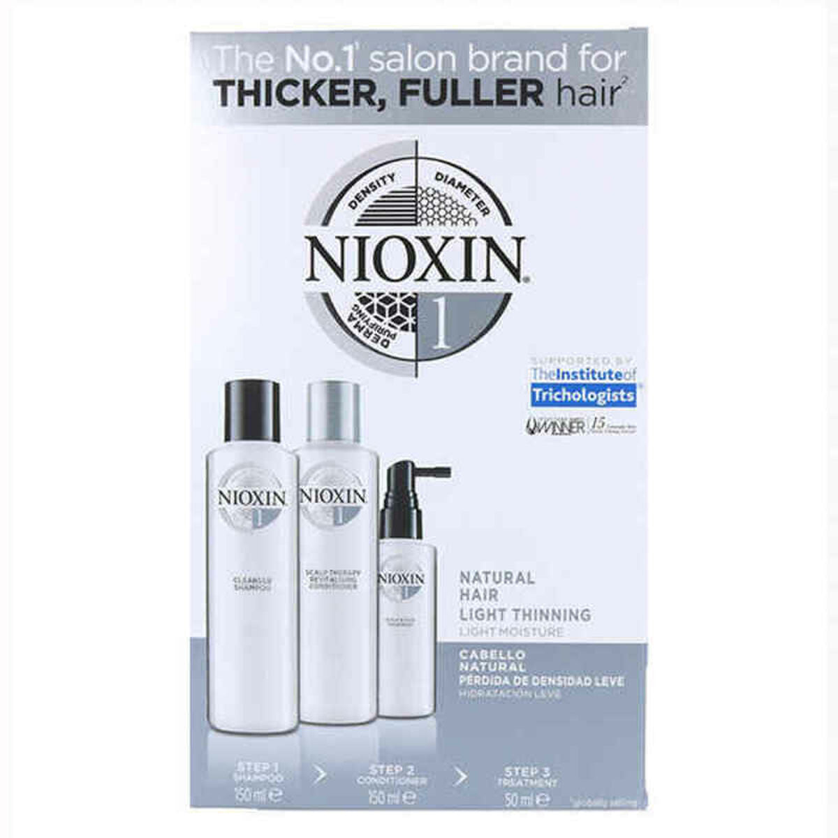 Stärkende Haarkur Nioxin Trial Kit System 1 Natural Leve 3 Stücke