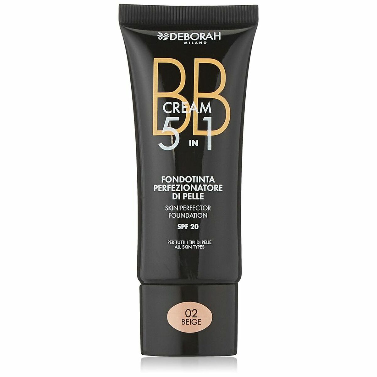 Cremige Make-up Grundierung BB Cream Deborah 5 in 1 02-beige