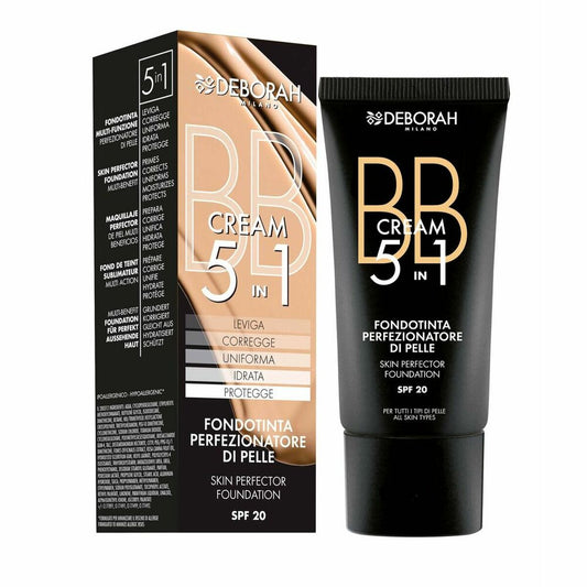 Feuchtigkeitscreme mit Farbe BB Cream Deborah 2524102 5 in 1 Nº 5 5 ml