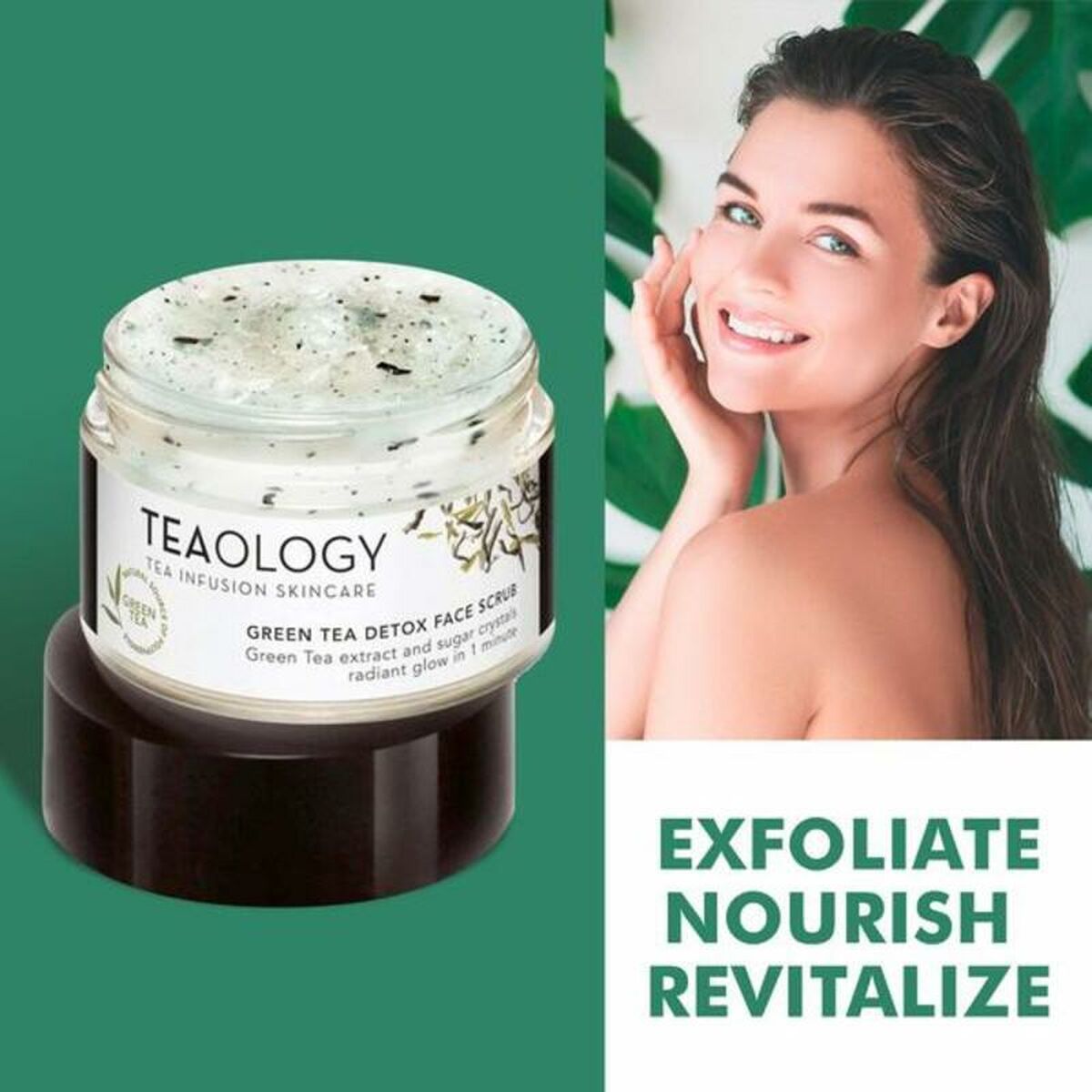 Peeling-Maske Teaology Grüner Tee Zucker Entgiftend (50 ml)