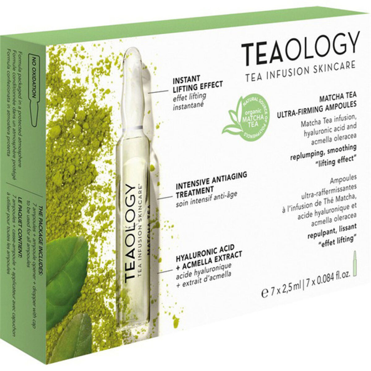 Ampullen mit Lifting-Effekt Teaology Matcha Tea Matcha Tee 7 ml (7 x 2,5 ml)