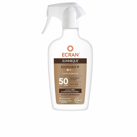 Sonnenmilch Ecran Sunnique Broncea+ Bräunungsmittel Spf 50 (270 ml)