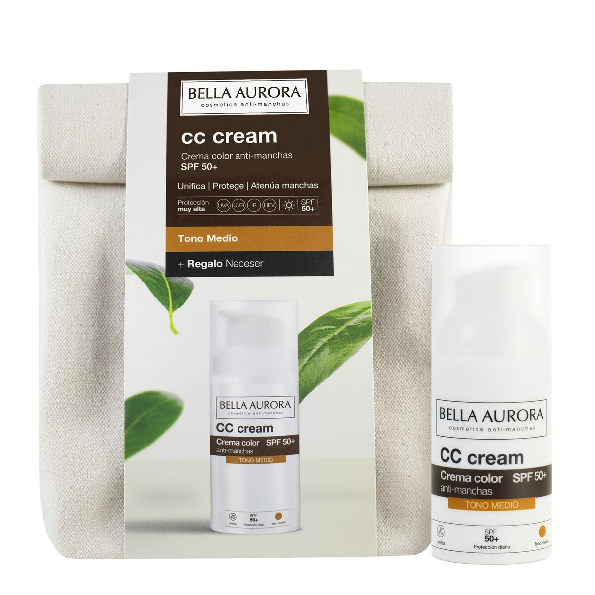 CC Cream Bella Aurora Mittlerer Ton 30 ml 2 Stücke