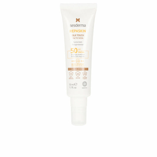 Sonnenschutzcreme für das Gesicht Sesderma Repaskin Seidiges Finish Spf 50 (50 ml)