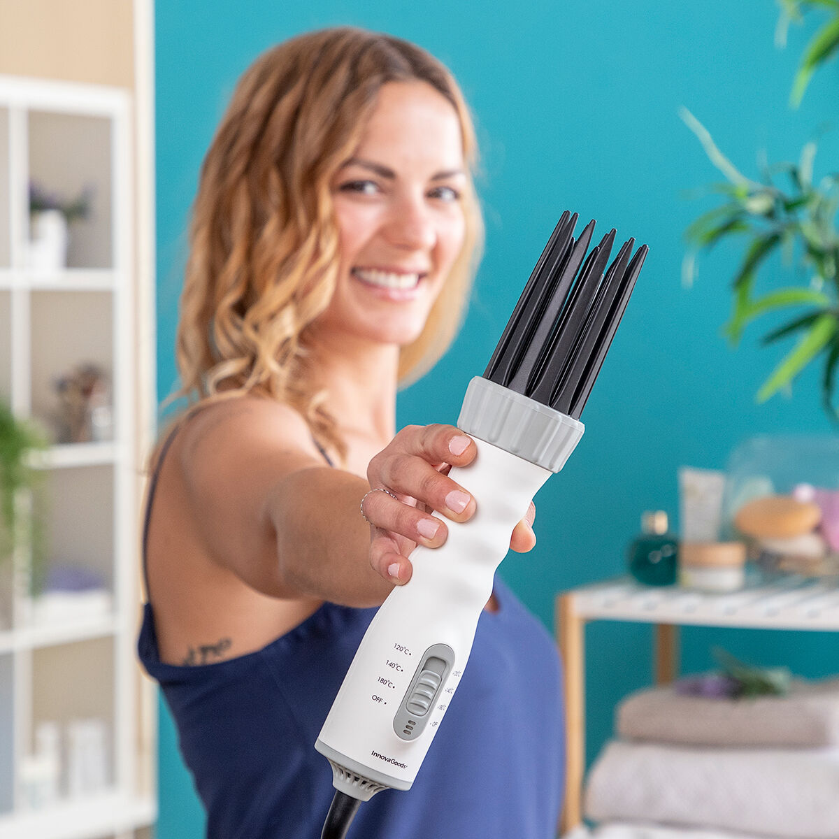 3-in-1-Haartrockner, Styler und Lockenbürste Dryple InnovaGoods 550 W