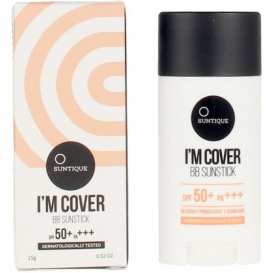 Feuchtigkeitscreme mit Farbe Suntique I'm Cover Stick Spf 50 15 g