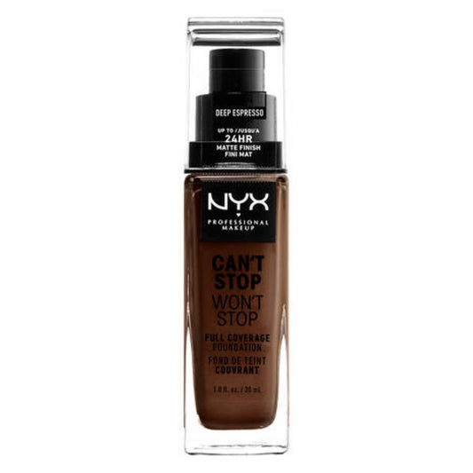 Cremige Make-up Grundierung NYX Can't Stop Won't Stop deep espresso (30 ml)