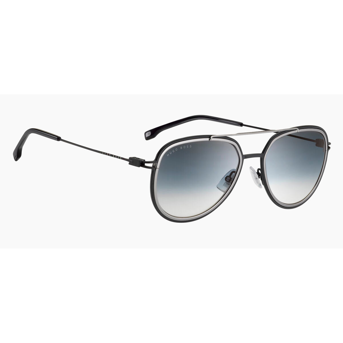 Herrensonnenbrille Hugo Boss S Grau Schwarz