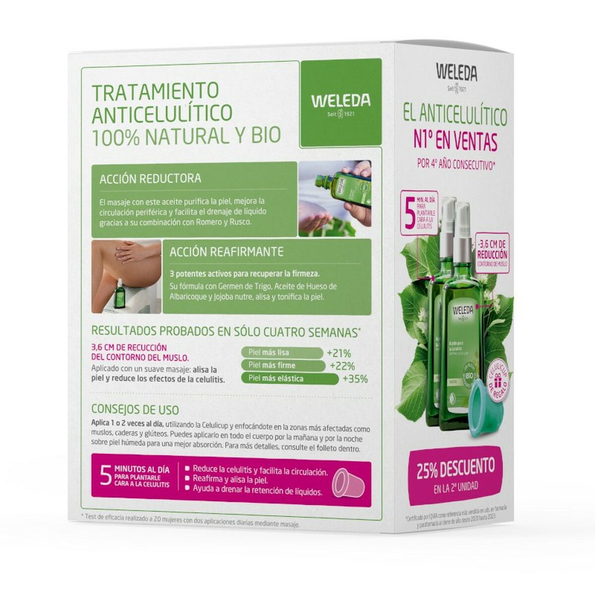 Anti-Cellulite Körperöl Weleda Abedul 100 ml x 2