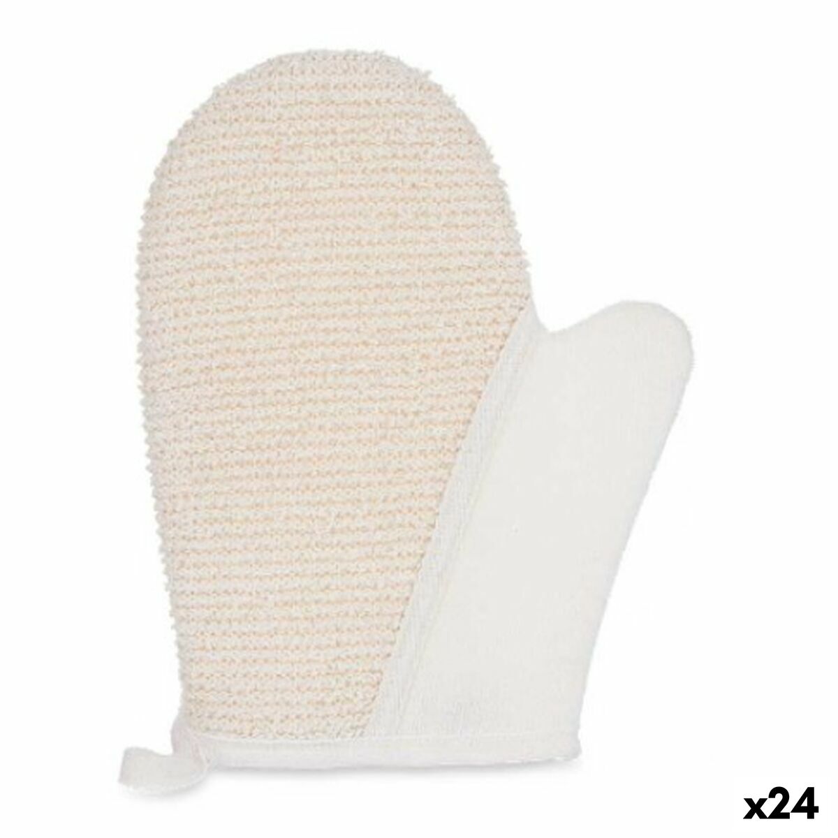 Waschlappen Weiß Beige (24 Stück)