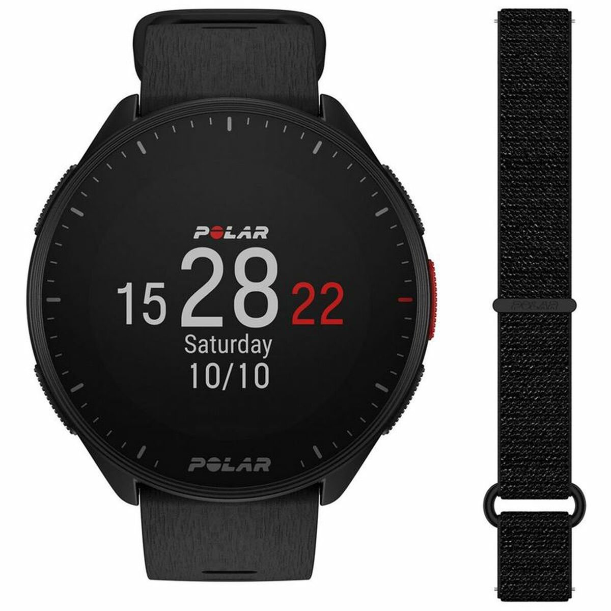 Smartwatch Polar Pacer Hook 45 mm Schwarz