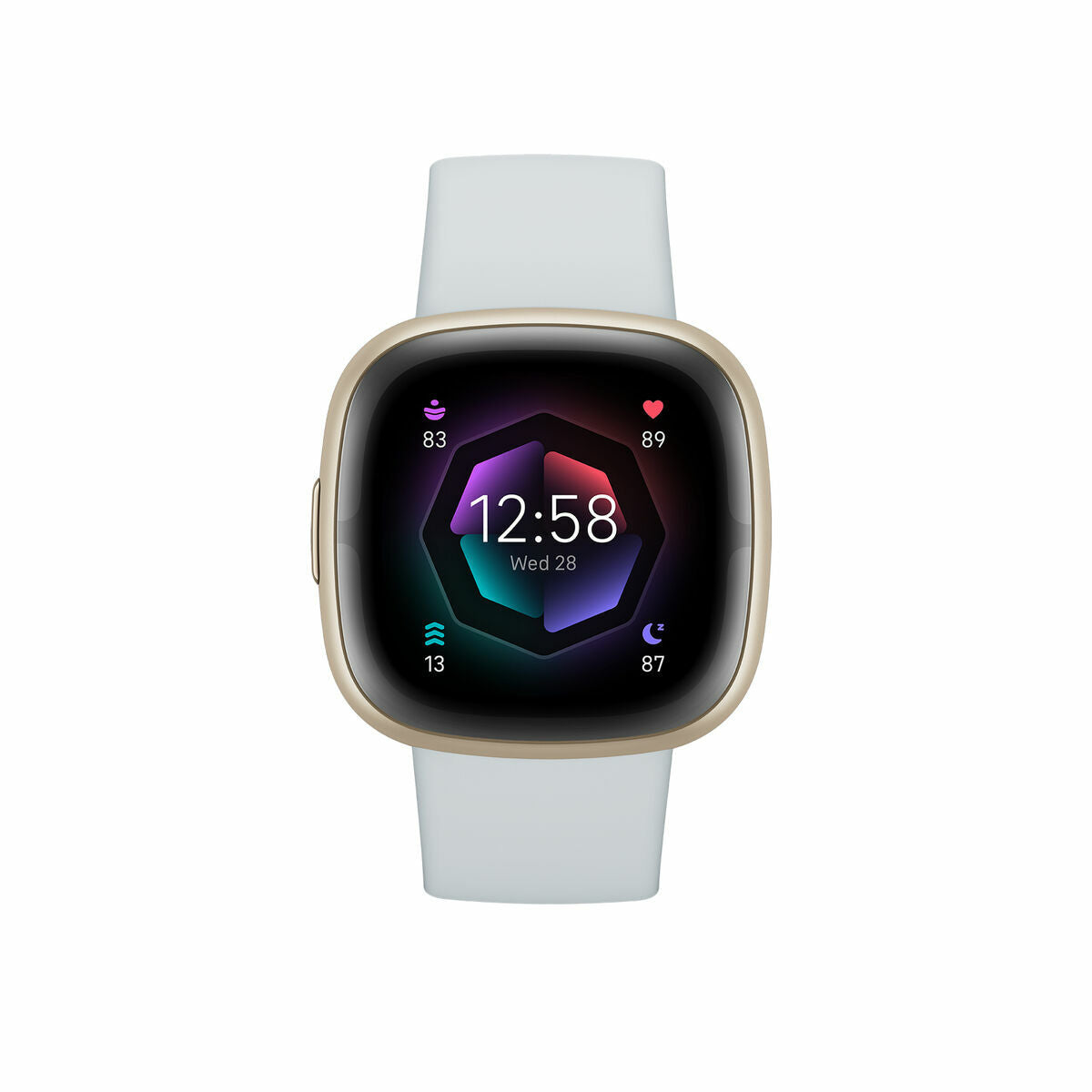 Smartwatch Fitbit  Sense 2 Blau Weiß Gold