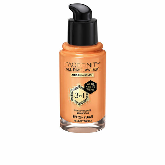 Cremige Make-up Grundierung Max Factor Face Finity All Day Flawless 3 in 1 Spf 20 Nº N84 Soft toffee 30 ml